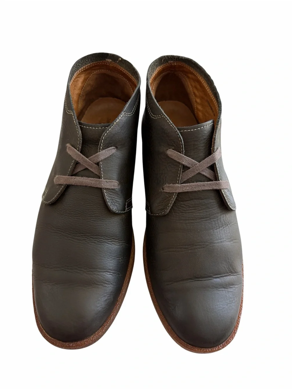 John Varvatos Men's Dark Green Leather Chukka Shoes Size 10M